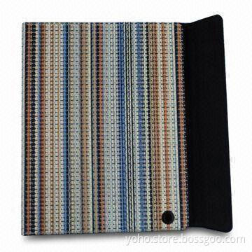 False Straw Leather Case for iPad 2, with Eco-friendly Material/Classic Design, OEM Service Provided